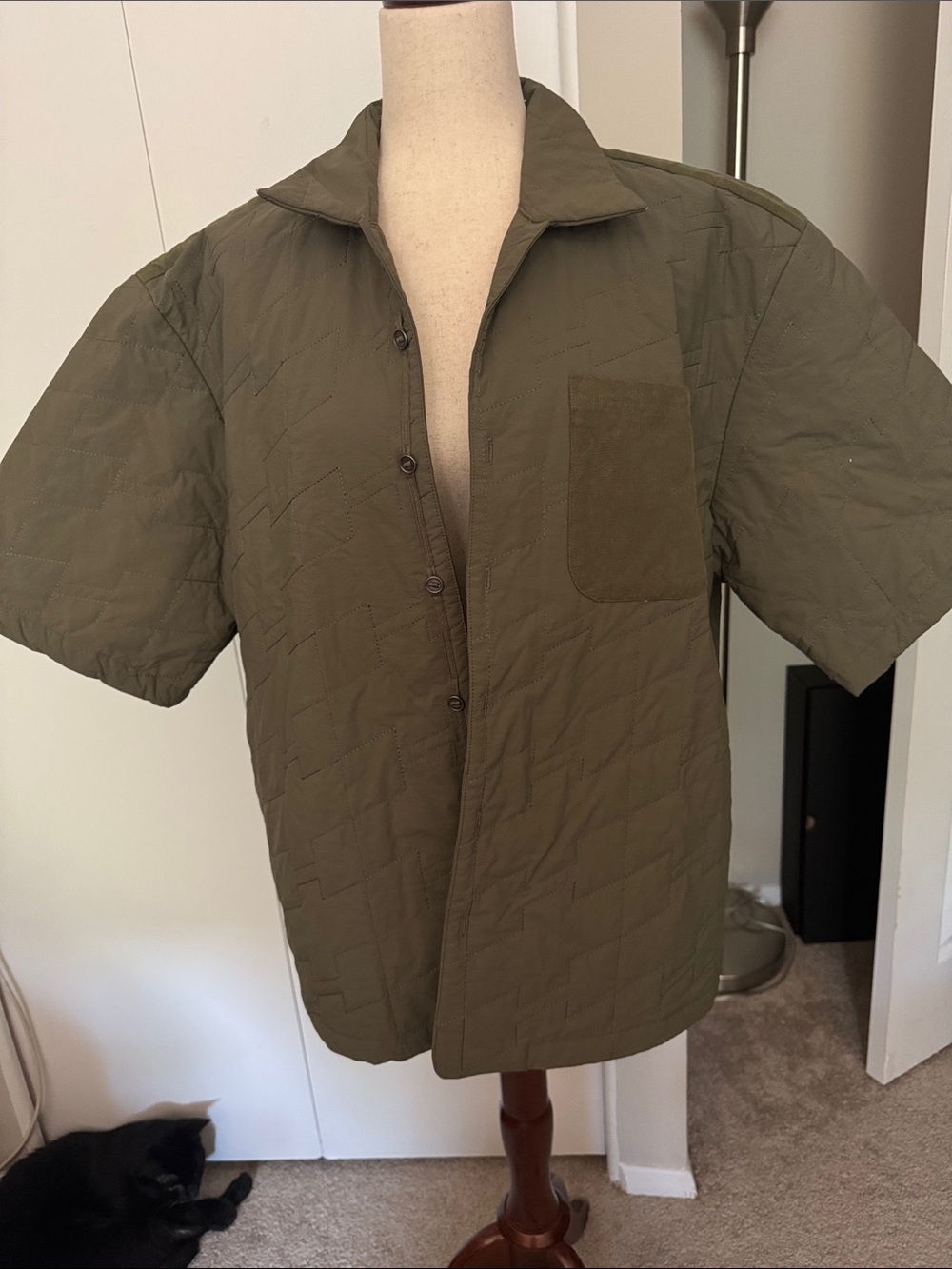 Honor The Gift Quilted Patchwork Jacket Olive Green Size XL  NWOT